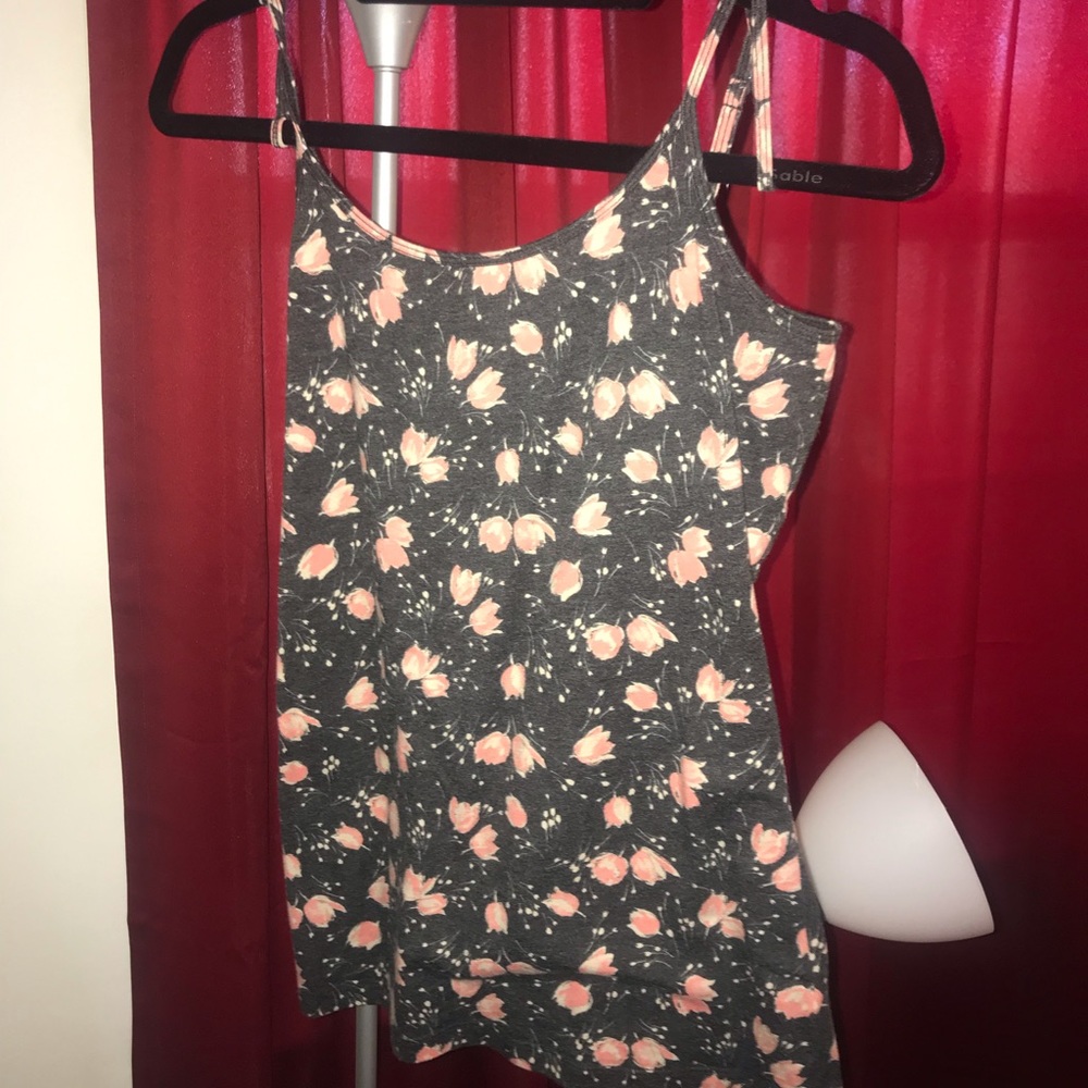 Flowered Spaghetti Strap Tank-Nollie